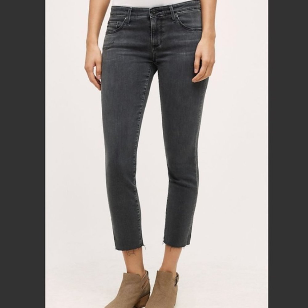 AG Adriano Goldschmied | Grey Distressed Capris